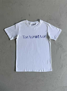 Trapstar 夏季时尚潮流高质量圆领字母印花 百搭刺绣短袖流行T恤