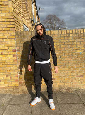 Trapstar 秋冬季男士刺绣原版top高品质经典亮线卫衣长裤套装