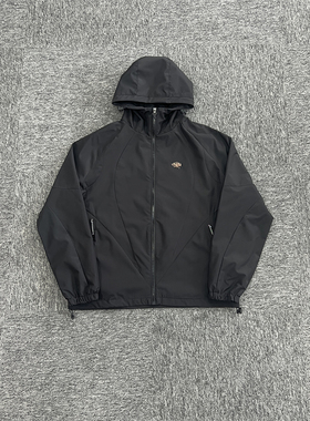 SYNA新款街头男女玫瑰金标连帽夹克秋季宽松休闲百搭拼接痞帅外套