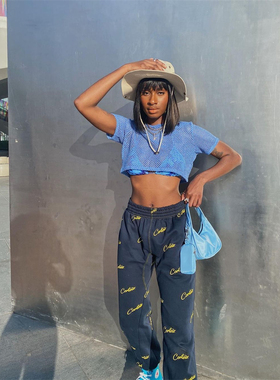 Corteiz 新款字母印花休闲运动长裤男女同款外穿logo美式复古时尚