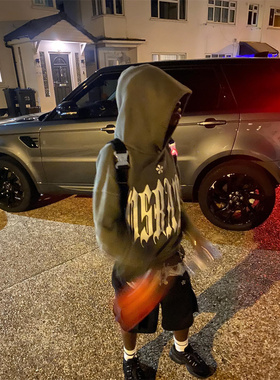 Osbatt夏季工装短裤运动裤欧美明星同款UKDRIPDRILL说唱街头时尚