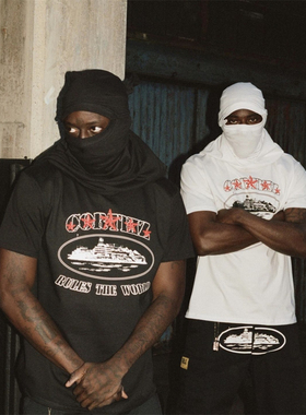 Corteiz 新款恶魔岛百搭印花男女款街头宽松圆领打底上衣夏季T恤