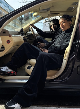 Corteiz 新款秋冬美式街头嘻哈丝绒时尚宽松休闲运动卫衣长裤套装