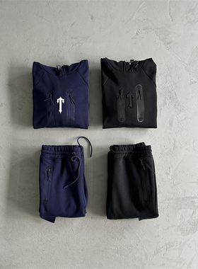 Trapstar Tech Zip Tracksuit男士双拉链中间T套装Top质量UK原创