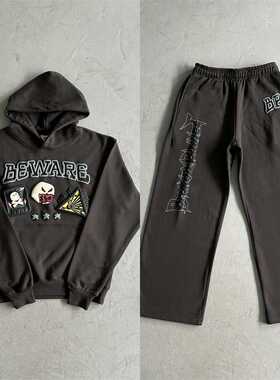 Broken Planet卫衣套装发泡印花连帽长袖长裤美式嘻哈休闲 潮