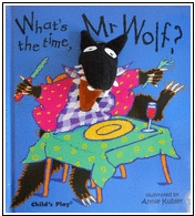 预售 英文原版 老狼老狼几点了 手指玩偶书 What's the Time, Mr. Wolf? With Finger Puppet