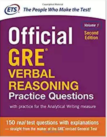 GRE官方词汇练习1（第2版）英文原版 Official GRE Verbal Reasoning Practice Questions, Second Edition, Volume 1