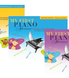 英文原版My First Piano Adventure, Writing  Book A+B+C  3本 菲伯尔我的钢琴启蒙课：B级创作训练迈向五线谱A+B+C  合售