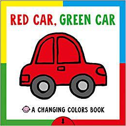 英文原版 幼儿颜色启蒙认知 抽拉操作纸板书 交通工具系列 Red Car, Green Car: A Changing Colors Book Roger Priddy单词学习书