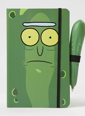 现货 英文原版 瑞克和莫蒂 腌黄瓜笔和笔记本套装Insight Edition文具 Rick and Morty: Pickle Rick Hardcover Ruled Journal Wit