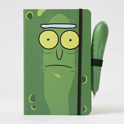 现货 英文原版 瑞克和莫蒂 腌黄瓜笔和笔记本套装Insight Edition文具 Rick and Morty: Pickle Rick Hardcover Ruled Journal Wit