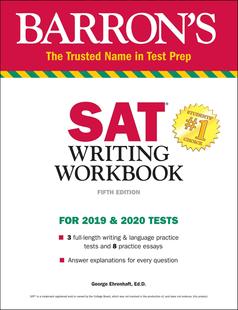 英文原版 巴朗新SAT写作练习册 第5版 Barron's SAT Writing Workbook (Barron's Test Prep)