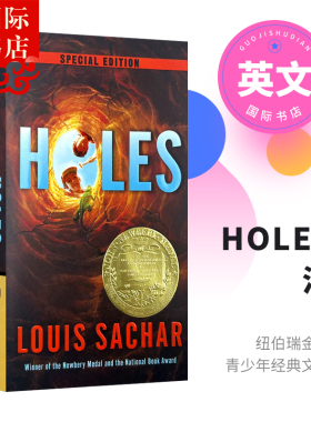 Holes 别有洞天 洞 660L 纽伯瑞金奖 Louis Sachar 儿童文学 纽伯瑞 悬疑探险 英文原版 7-12岁
