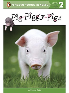 预订 猪猪猪 英文 英文读物 英文分级 企鹅分级阅读2级 Pig-Piggy-Pigs