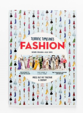 现货英文原版 时间线系列：时尚史 儿童艺术启蒙 含卡片拼插展示架 立体书 Terrific Timelines: Fashion: Press out and display!