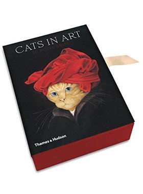 英文原版 名画中的猫咪 艺术作品明信片 Cats in Art: Box of 20 Notecards