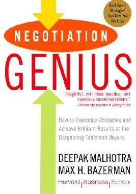 英文原版 哈佛经典谈判术 Negotiation Genius: How to Overcome Obstacles and Achieve Brilliant Results