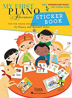 英文原版 菲伯尔我的钢琴启蒙课 贴纸书 My First Piano Adventure Sticker Book