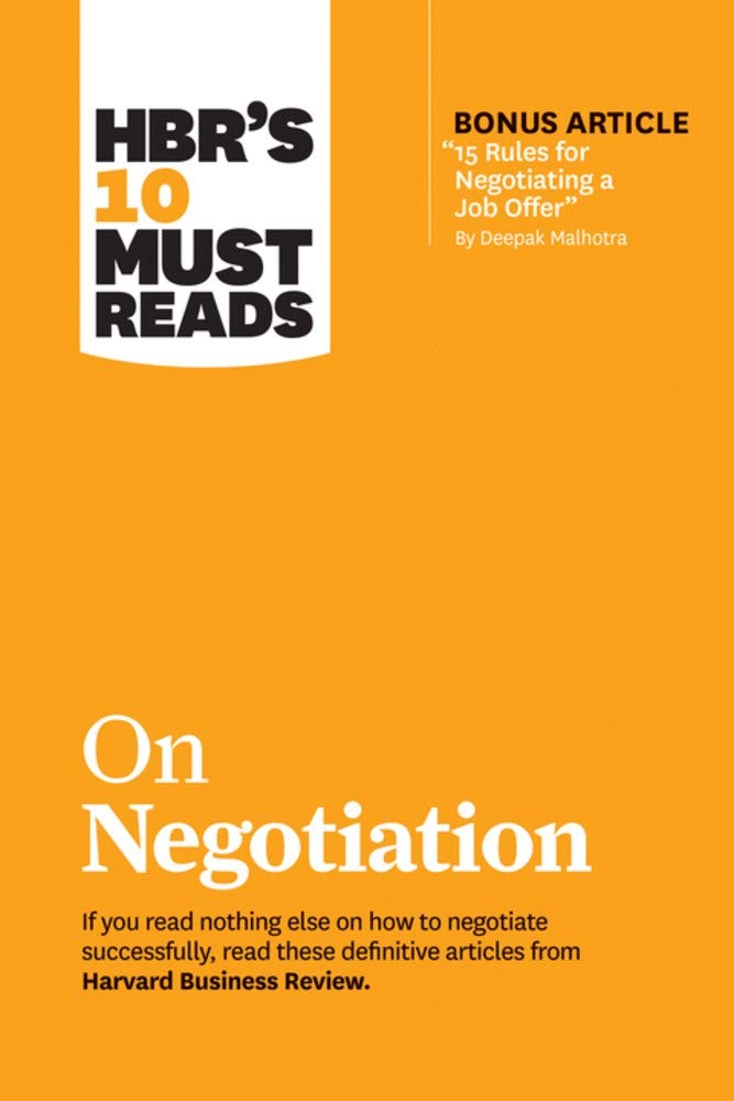 英文原版 哈佛商业评论管理必读：商务谈判 HBR's 10 Must Reads on Negotiation by Daniel Kahneman; Deepak Malhotra