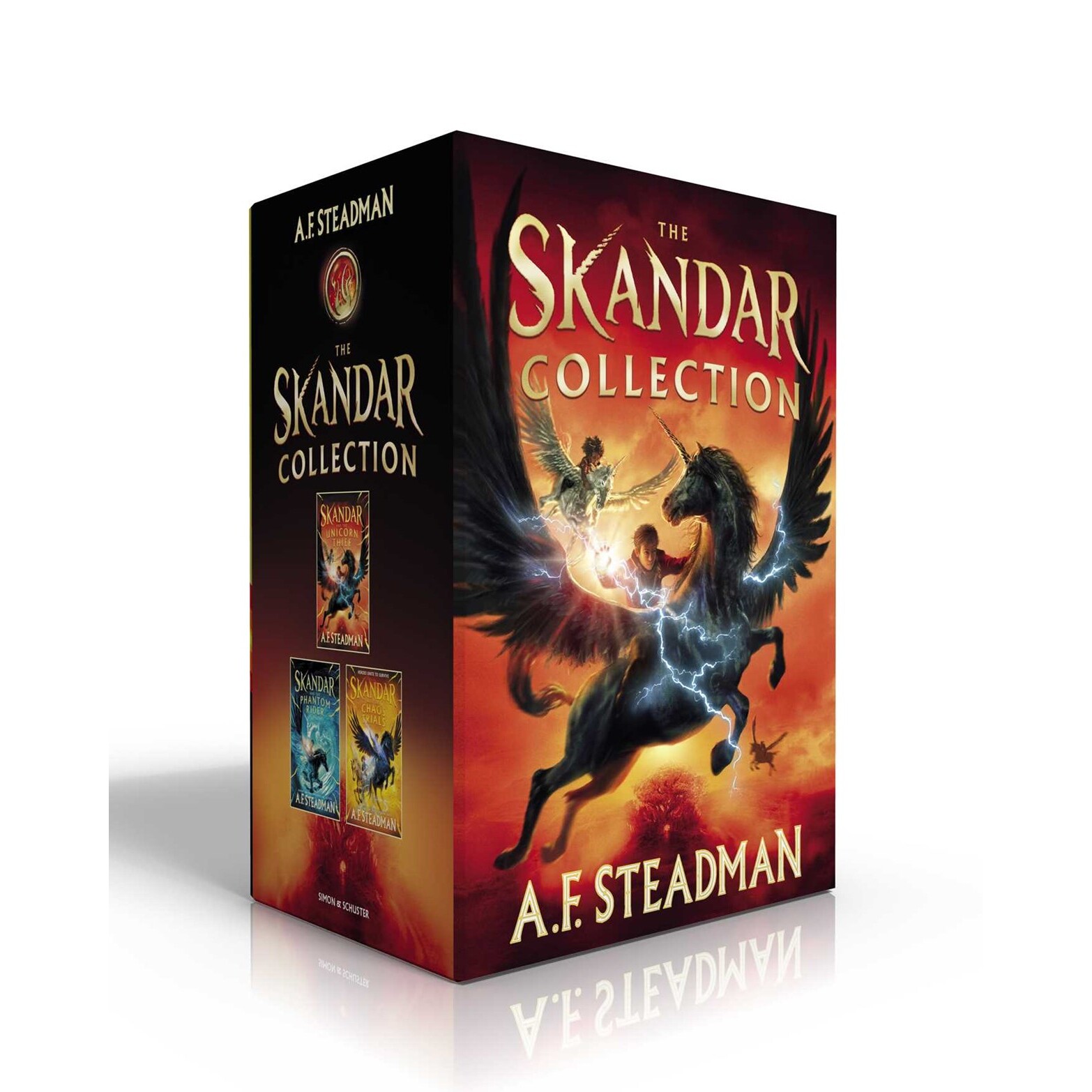 预售 斯坎达系列盒装 独角兽盗贼 幻影骑士 混沌试炼 Skandar Collection Boxed Set 英文原版