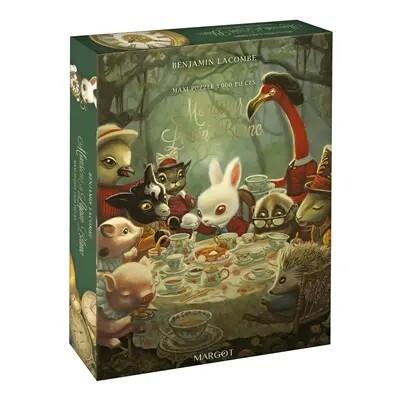 预售 白兔先生 1000片拼图 本杰明·拉孔贝 Benjamin Lacombe 法国进口文创 哥特小众艺术插画 Monsieur le Lapin Blanc