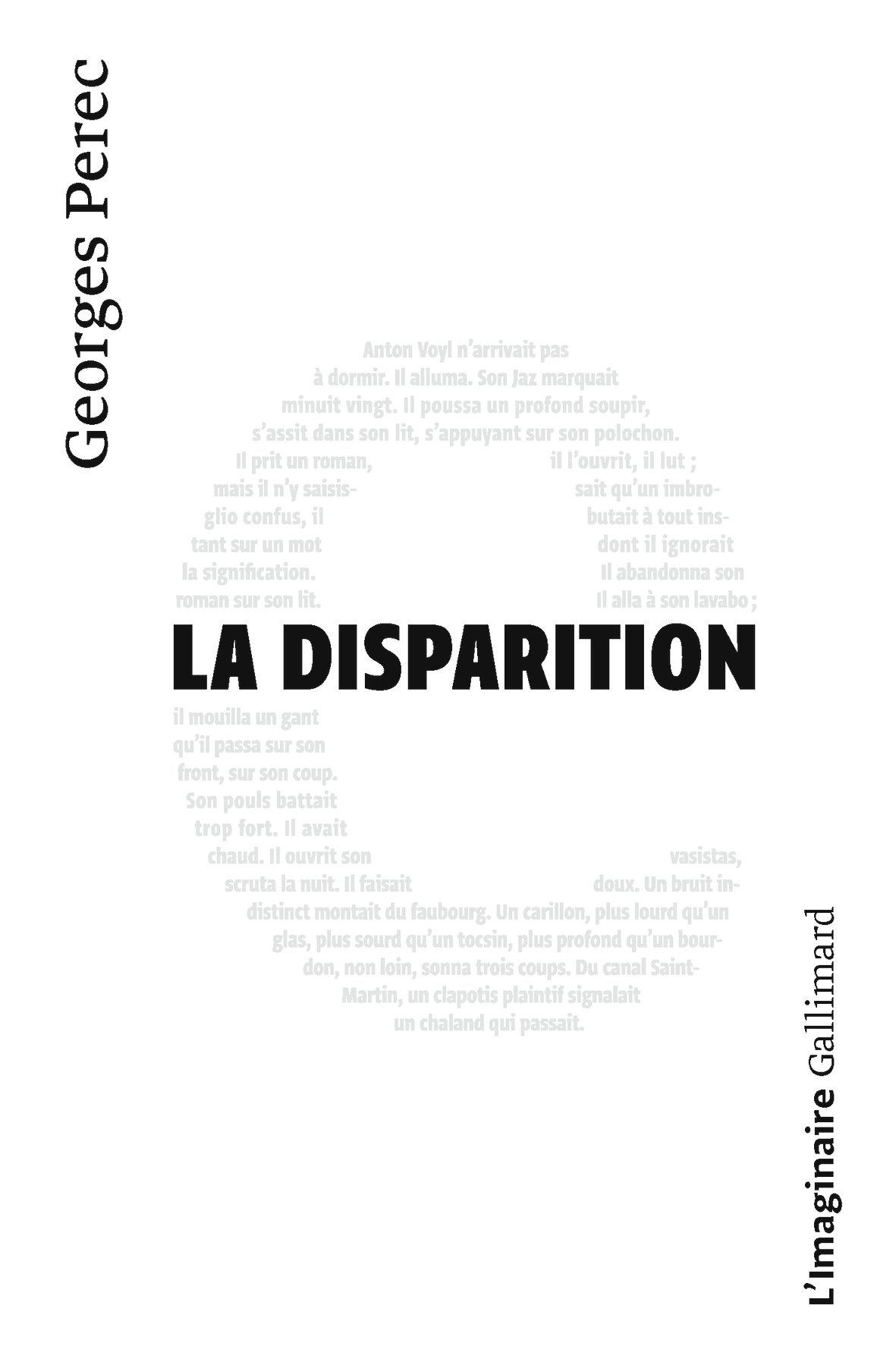 法语原版 消失 La Disparition? 乔治·佩雷克 消失的e 全书没有一个字母e