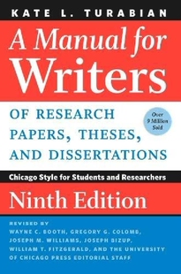 英文原版 芝加哥大学论文写作指南第9版 Chicago Style: A Manual for Writers of Research Papers, Theses, and Dissertations