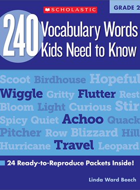 240 Vocabulary Words Kids Need to Know: Grade 2 英文原版 二年级孩子需要知道的240个单词
