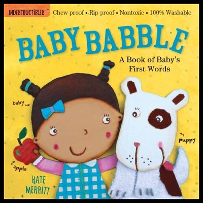 英文原版 Baby Babble 防水无毒可咬婴幼儿玩具书：宝宝牙牙学语 撕不烂 进口原版 低幼0-2岁绘本