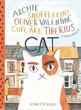 英文原版 一只有很多名字的猫 Katie Harnett插画绘本 精装 Archie Snufflekins Oliver Valentine Cupcake Tiberius Cat