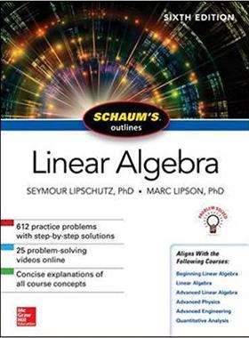 现货英文原版 线性代数，第6版 Schaum's Outline of Linear Algebra, Sixth Edition