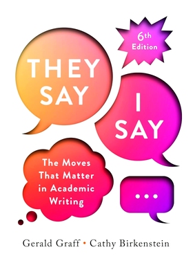 现货 高效写作的秘密 2024新版 Gerald Graff 英文原版 They Say / I Say 6th Edition