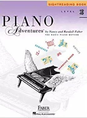 3B级视奏 菲伯尔钢琴基础教程 英文原版 Piano Adventures: Level 3B: Sightreading Book  9781616776725