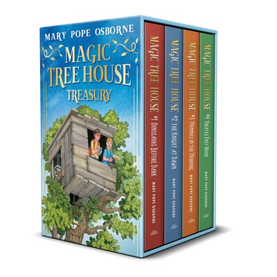 预订 神奇树屋1-4金库盒装 英文 冒险故事 神奇树屋 Magic Tree House 1-4 Treasury Boxed Set