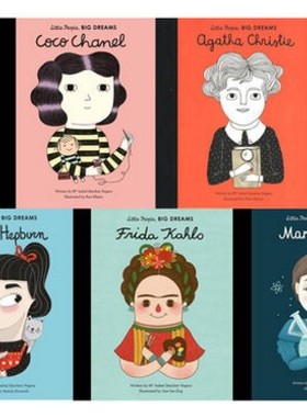 现货 英文原版 小女孩 大梦想传记绘本香奈儿Chanel/阿加莎Agatha/奥黛丽·赫本Audrey Hepburn/弗里达Frida/居里夫人Marie Curie