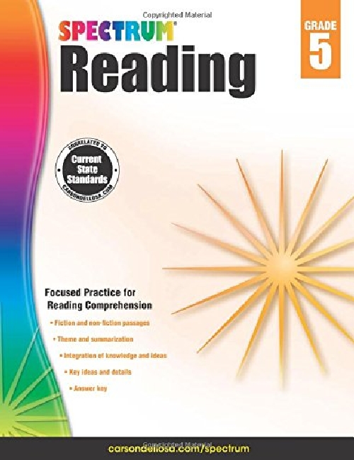 Spectrum Reading Workbook, Grade 5英文原版 Spectrum阅读，5年级-封面