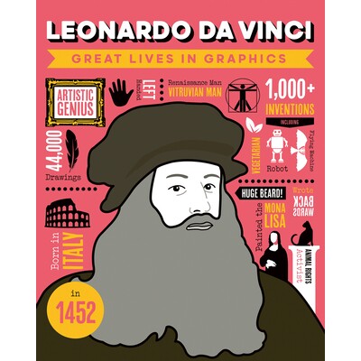 图解伟人：达·芬奇 漫画式艺术大师传记 Great Lives in Graphics: Leonardo da Vinci 精装绘本 8-14岁 英文原版