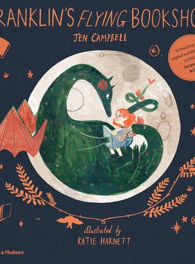 英文原版 富兰克林的飞天书店 Katie Harnett插画 Jen Campbell著 平装 Franklin's Flying Bookshop