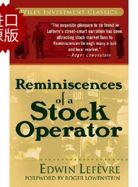 现货 英文原版Reminiscences of a Stock Operator股票操盘者回忆录
