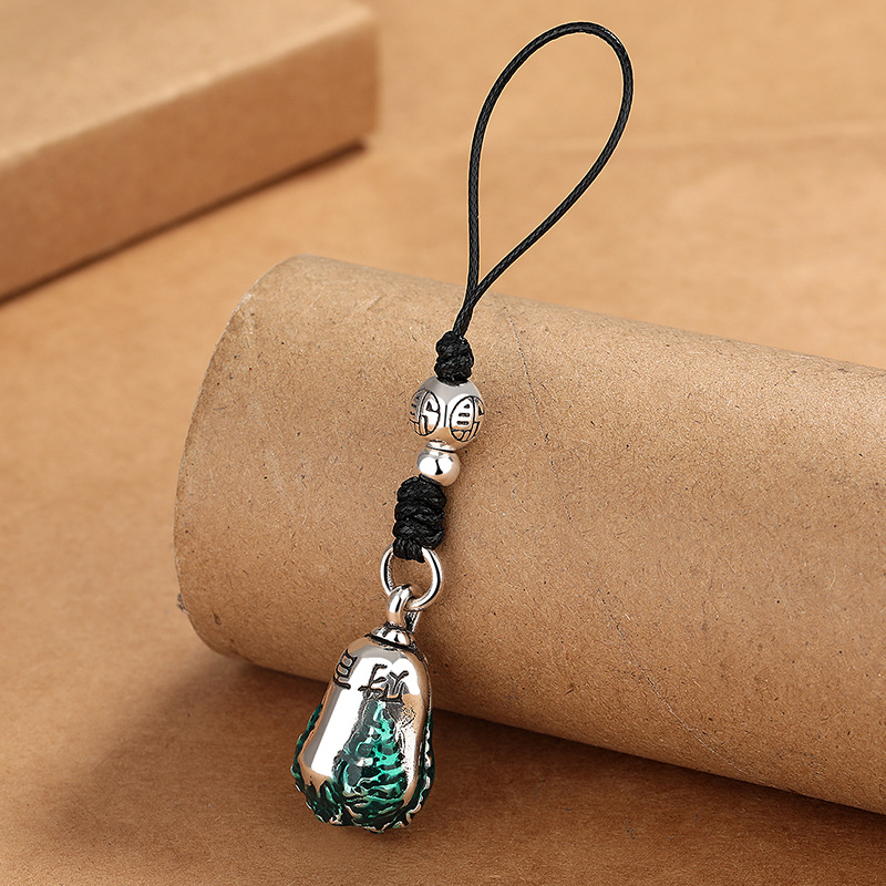 泰国景泰蓝珐琅白菜钥匙扣民族风