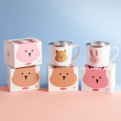 dailylike卡通儿童不锈钢马克杯