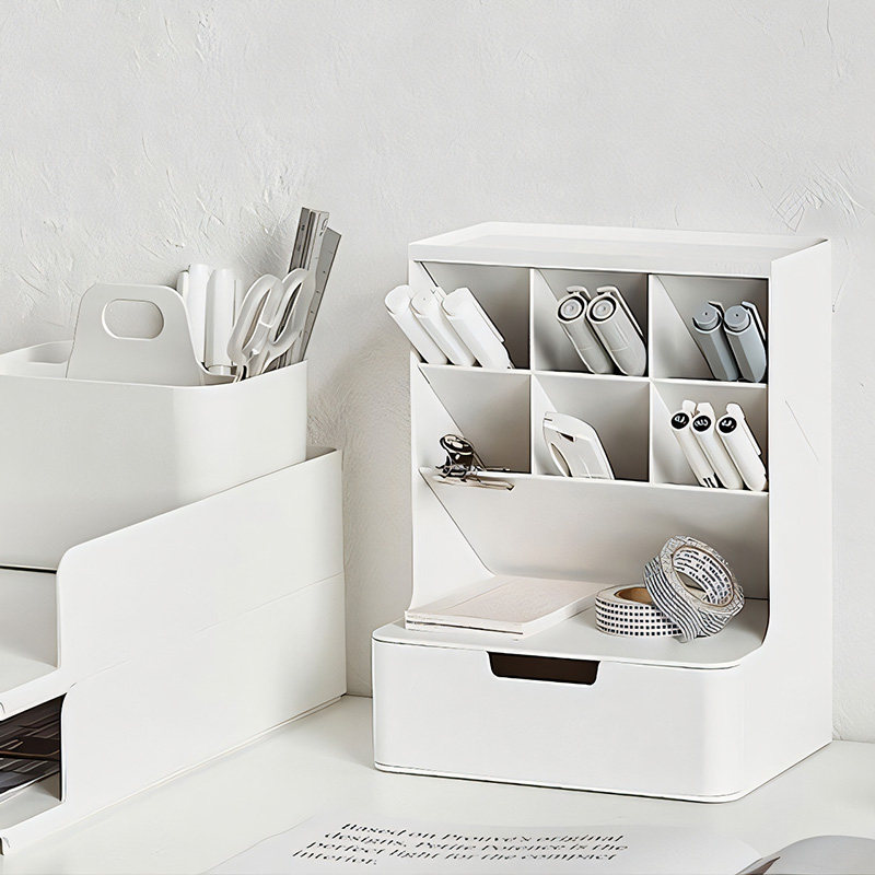 韩国SYSMAX简约纯色蜂巢式收纳盒斜插式文具整理分格多功能储物盒,收纳整理,桌面收纳盒,淘宝优惠券,粉丝福利购,淘宝优惠卷