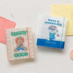韩国dailylike可爱卡通九宫格绑带收纳册迷你游戏卡片邮票收集本
