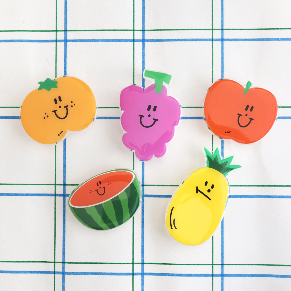 韩国创意水果亚克力桌面手机支架