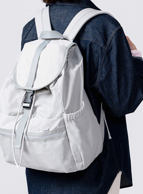 ithinkso轻便尼龙布双肩包韩国抽绳束口书包女旅游上学大容量背包