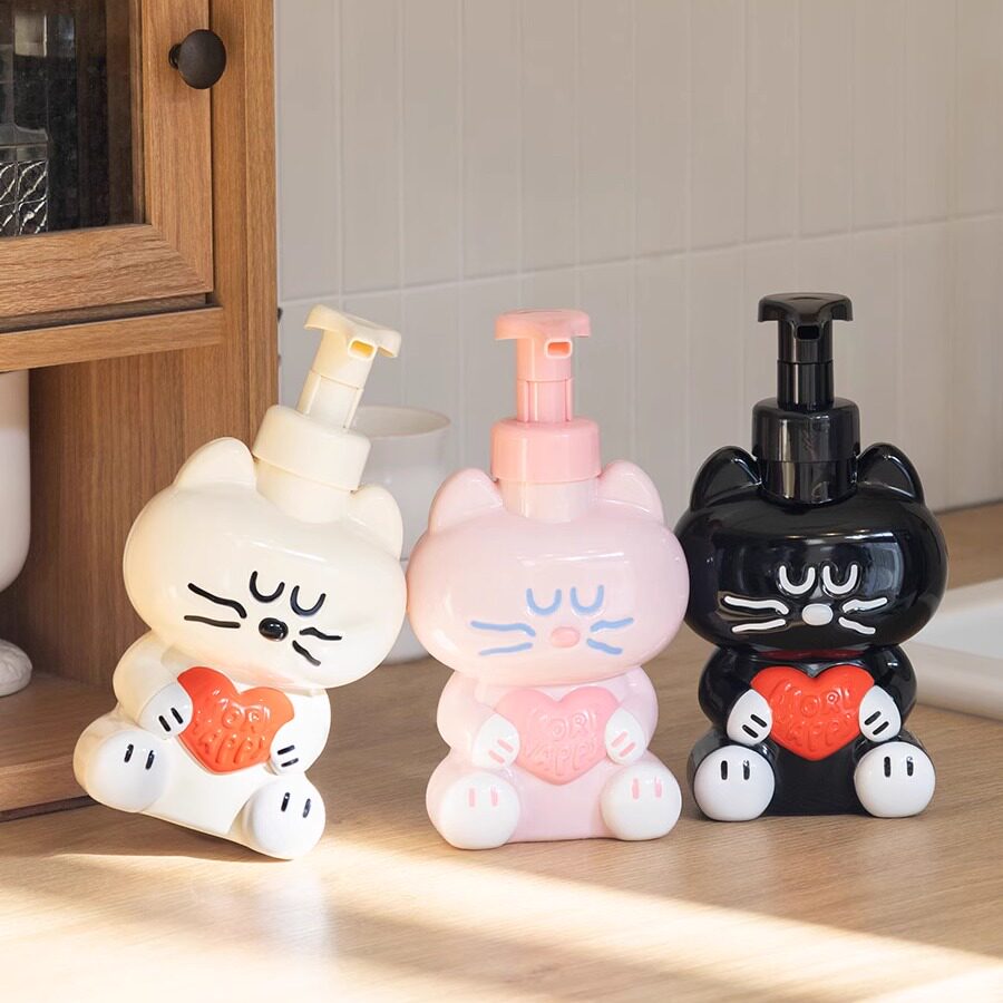 韩国Brunch Brother可爱猫咪泡沫起泡瓶大容量洗洁清洗手液分装瓶