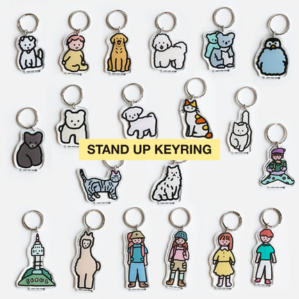 韩国ZEROPERZERO可爱插画创意树脂钥匙扣耳机壳挂件女包包配饰ins