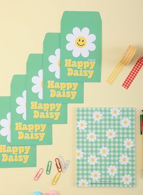 韩国afrocat可爱少女风ins卡通记事便签本可撕拍纸本信纸信封套装