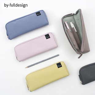 韩国full纯色简约时尚 便携棉布防水大容量笔袋办公文具收纳包ins