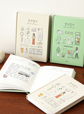 韩国indigo可爱插画万年型记事本6个月日记本手账本1天1页笔记本